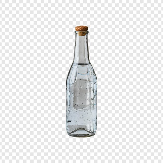 PSD realistic vodka glass bottle isolated on white background