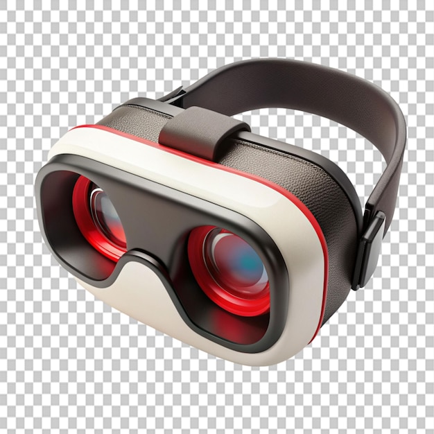 Realistic vr headset illustration on transparent background