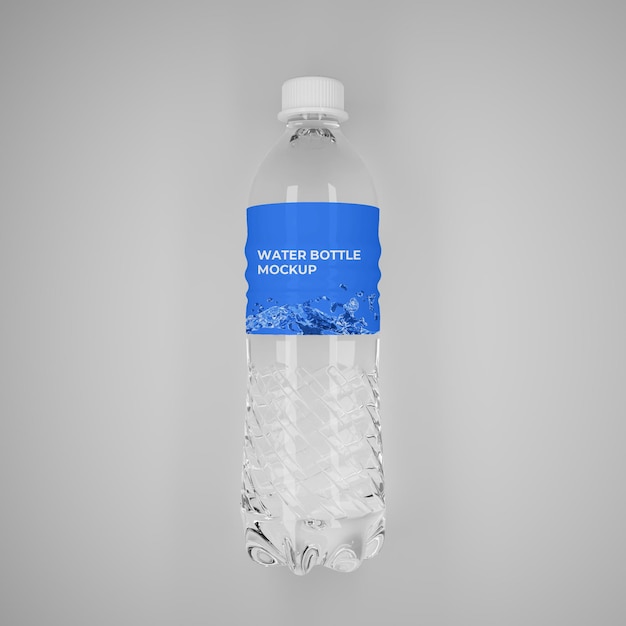 Realistic Water Bottle 3D Mockup