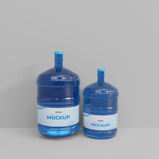 Realistic Water bottle mockup isolated