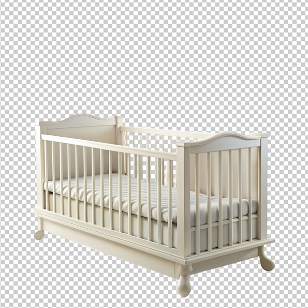 realistic white baby bedroom with a cradle