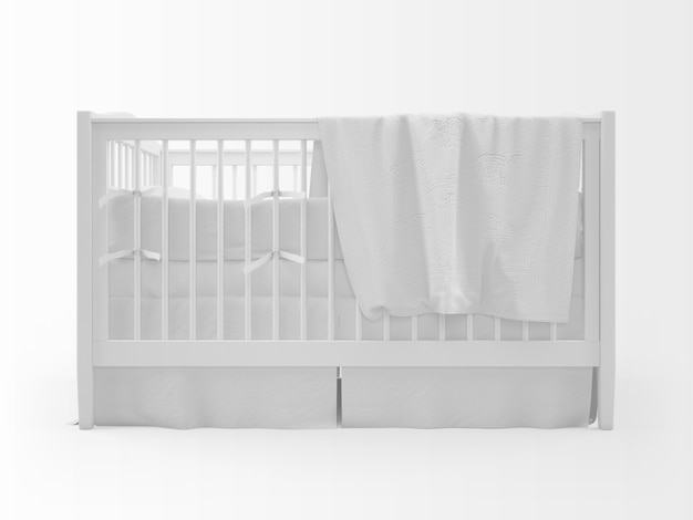 realistic white cradle isolated on white