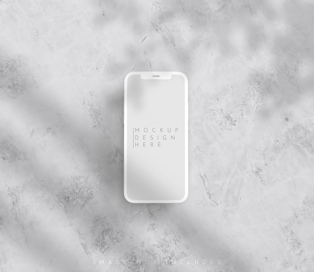 Realistic white smartphone mockup