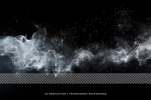 Realistic White Smoke isolated on transparent background