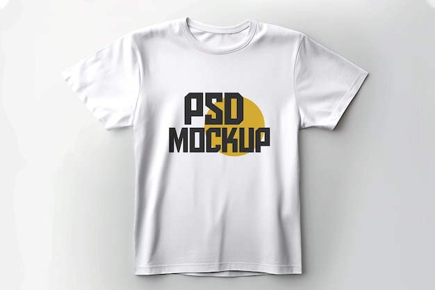 Realistic white tshirts mockup design