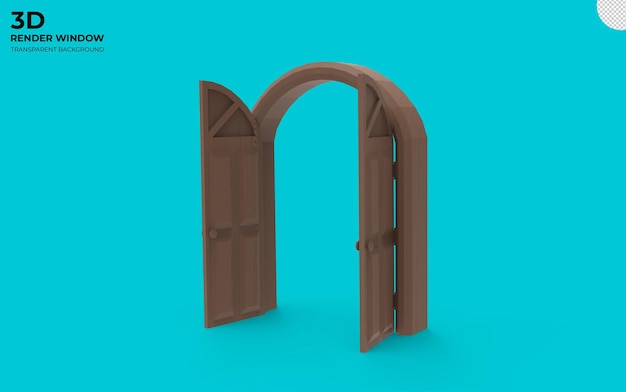 realistic Window or gate 3d render