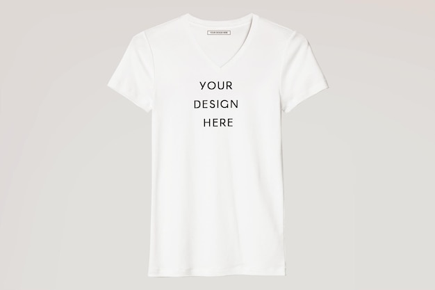 Realistic woman tshirt mockup