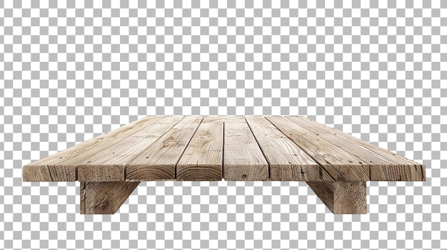 Realistic wood table wood board top png isolated on transparent background