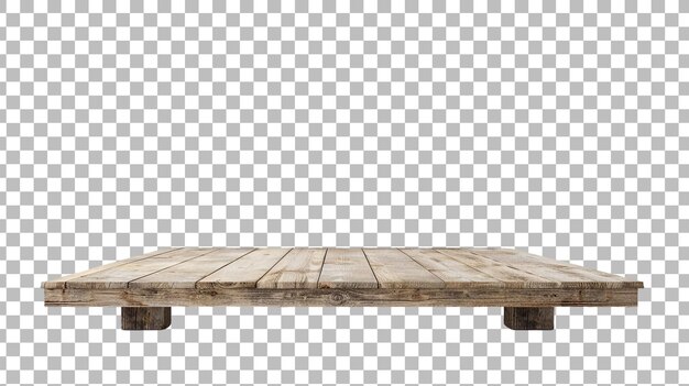 Realistic wood table wood board top png isolated on transparent background