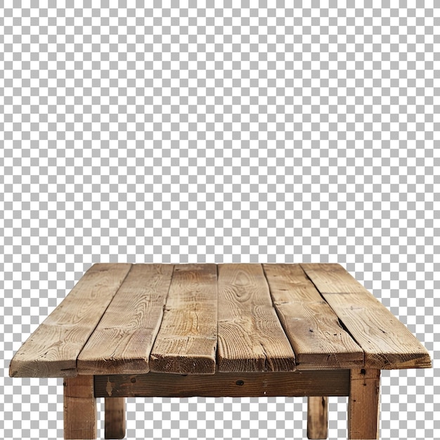 Realistic wood table wood board top png isolated on transparent background