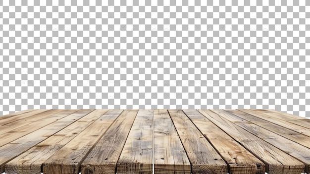 Realistic wood table wood board top png isolated on transparent background