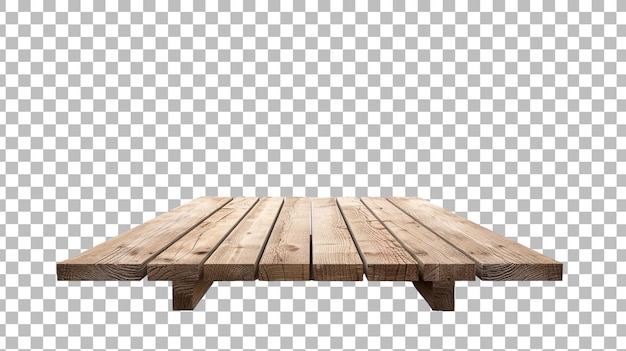 Realistic wood table wood board top png isolated on transparent background