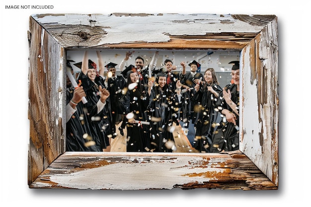 Realistic wooden frame photo mockup edit easily and replace your photo Gallery