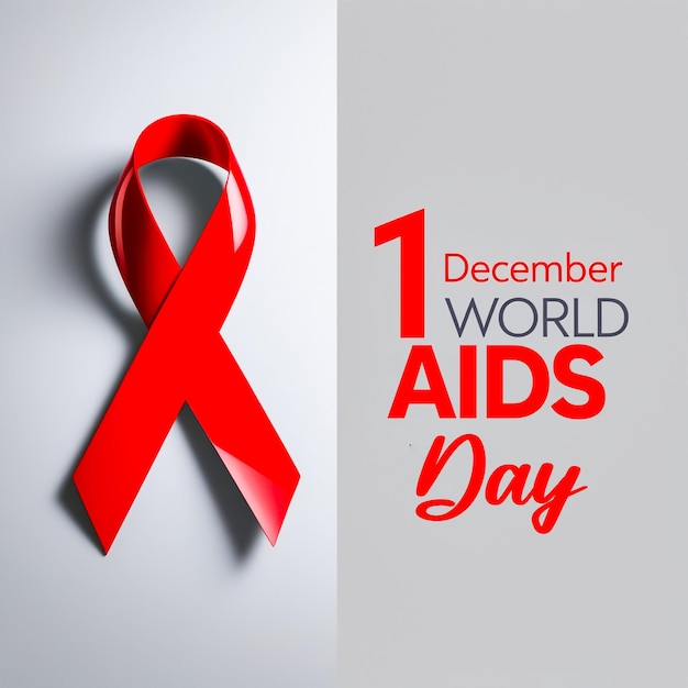 PSD realistic world aids day social media post