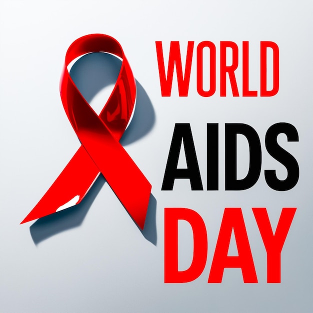 Realistic world aids day social media post