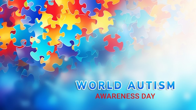 realistic world autism awareness day background PSD