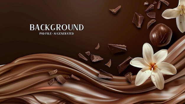 PSD realistic world chocolate day background