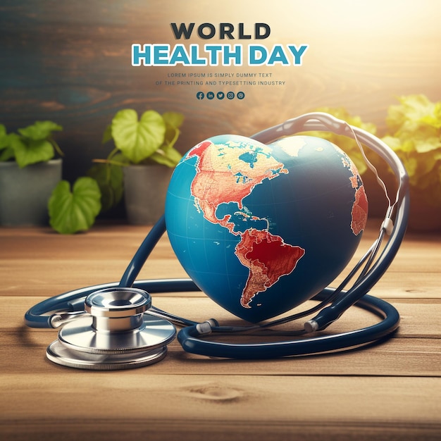 Realistic World Health Day background