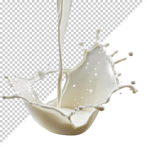 Realistic world milk day Milk splash milk bottle milk product isolated on transparent background