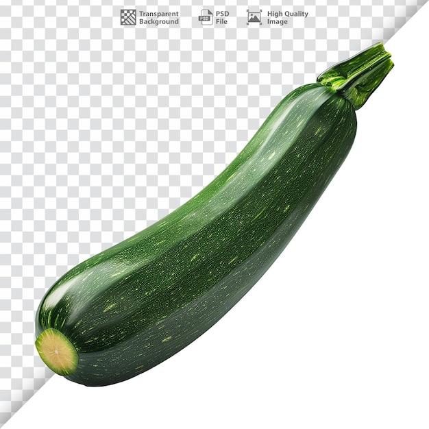 PSD realistic zucchini vegetable isolated on transparent background