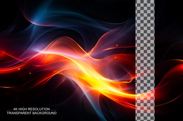 PSD realms abstraction light effect dynamically and on transparent background