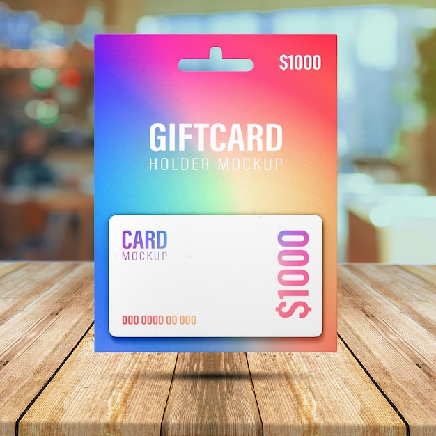 Realsitc Google Gift and Voucher card mockup design