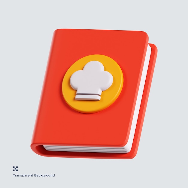 Recipe Book 3D Illustration