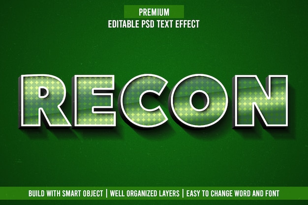 Recon text effect