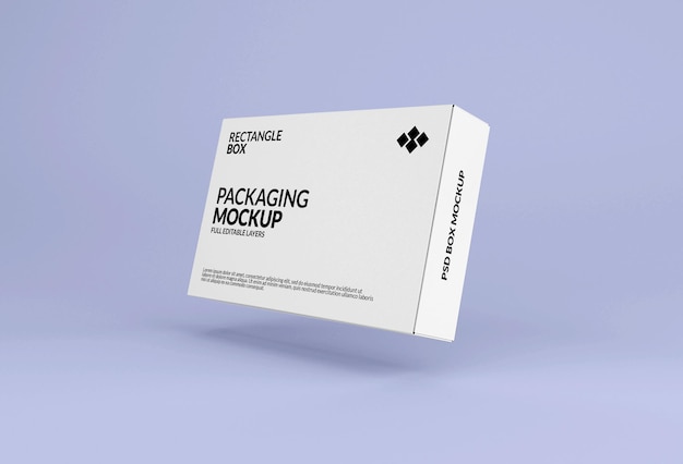 Rectangle box mockup for product packaging