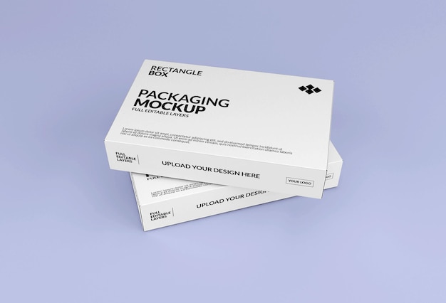 Rectangle box mockup for product packaging