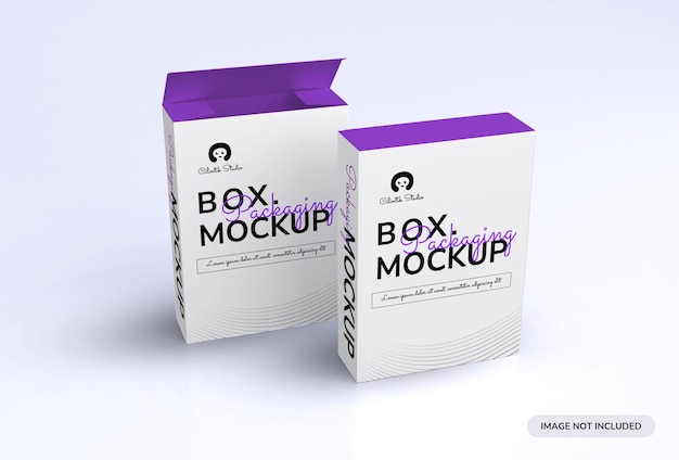 Rectangle box packaging mockup