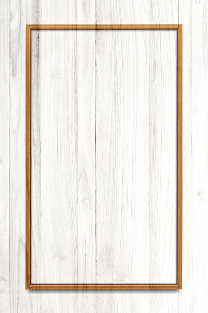 Rectangle frame on pale wooden texture background