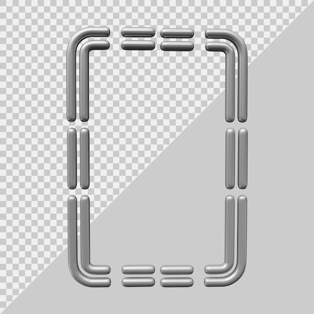 Rectangle frame with 3d modern style