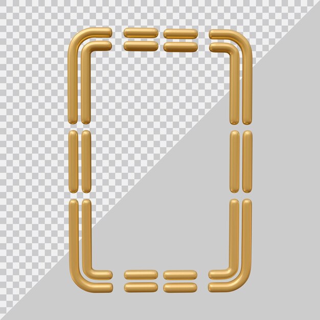 Rectangle frame with 3d modern style