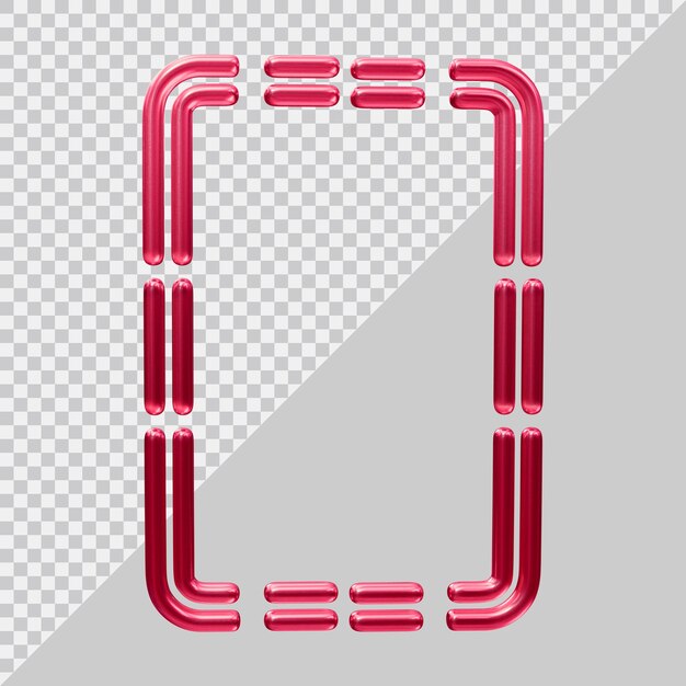 Rectangle frame with 3d modern style