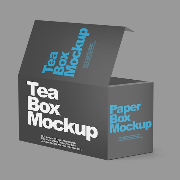 Rectangle paper box psd mockup Smart packaging