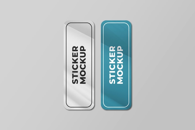 Rectangle shape sticker mockup