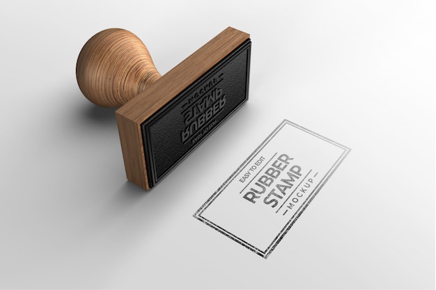 Rectangle stamp logo mockup