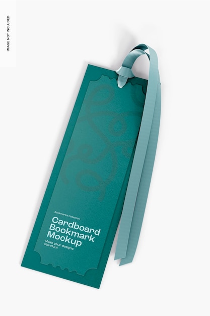 Rectangular Cardboard Bookmark Mockup