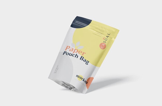 PSD rectangular food pouch packaging bag mock up