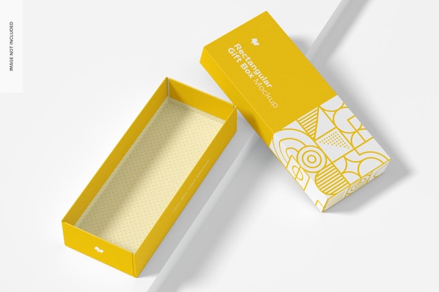 Rectangular Gift Box Mockup