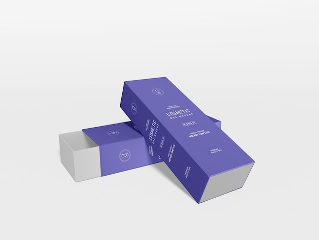 Rectangular Paper Product Box Packaging Mockup