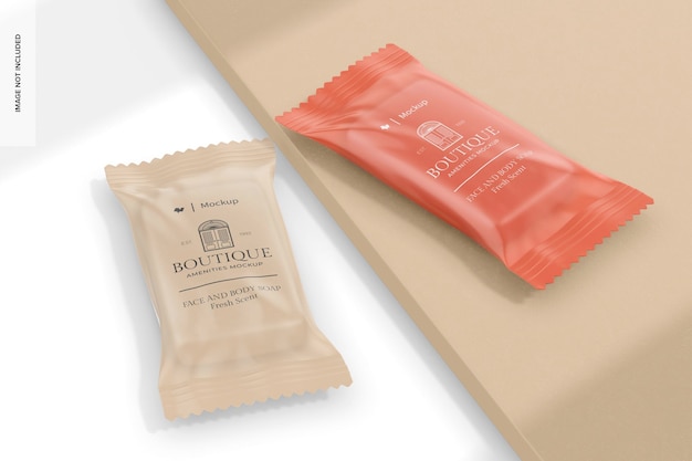 Rectangular Soap Bag Mockup