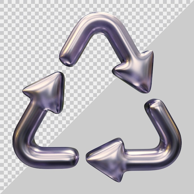 Recycle icon symbol or circular arrows in 3d render