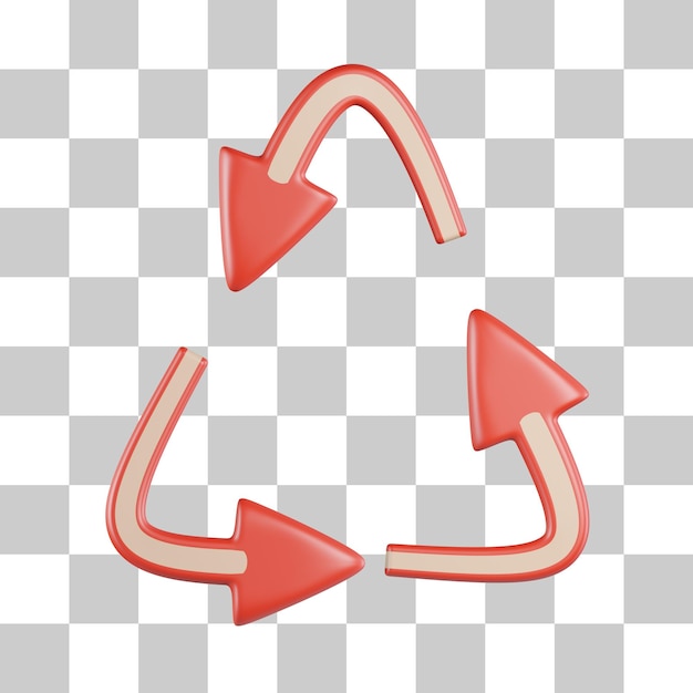 Recycling Arrow Symbol 3D Icon