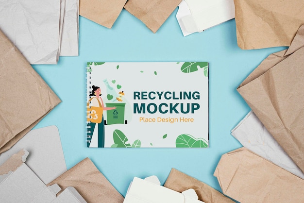 Recycling concept with paper garbage