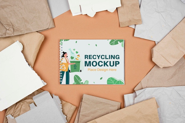 Recycling concept with paper garbage