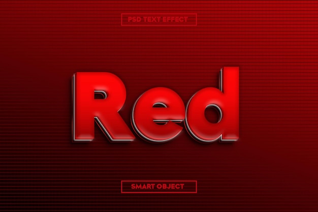 Red 3d PSD Text Effect