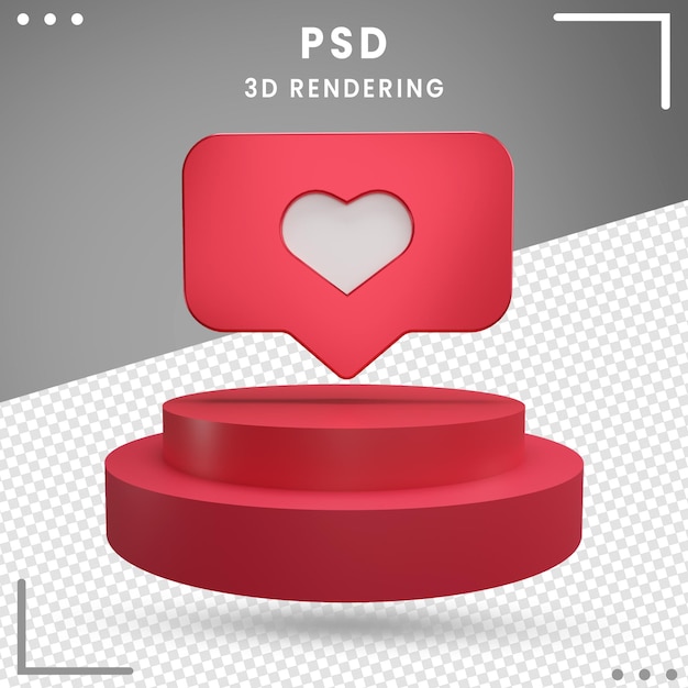 Red 3d Rotated Logo Love Instagram