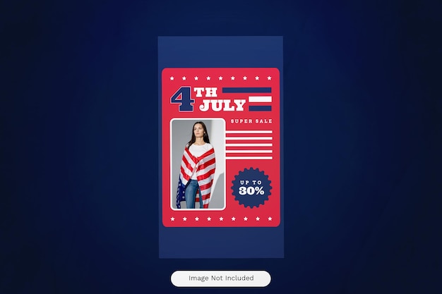 Red 4th of July Super Sale Instagram Story 12